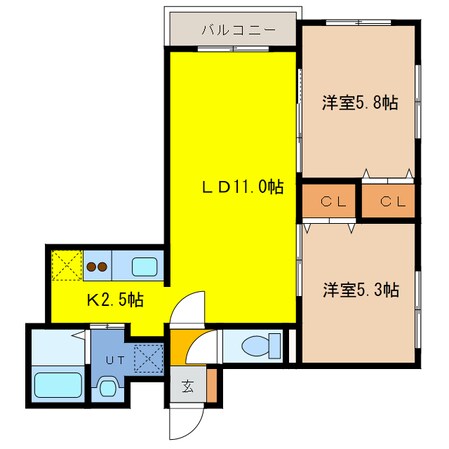 Ｍ‘Ｓ千歳幸町の物件間取画像